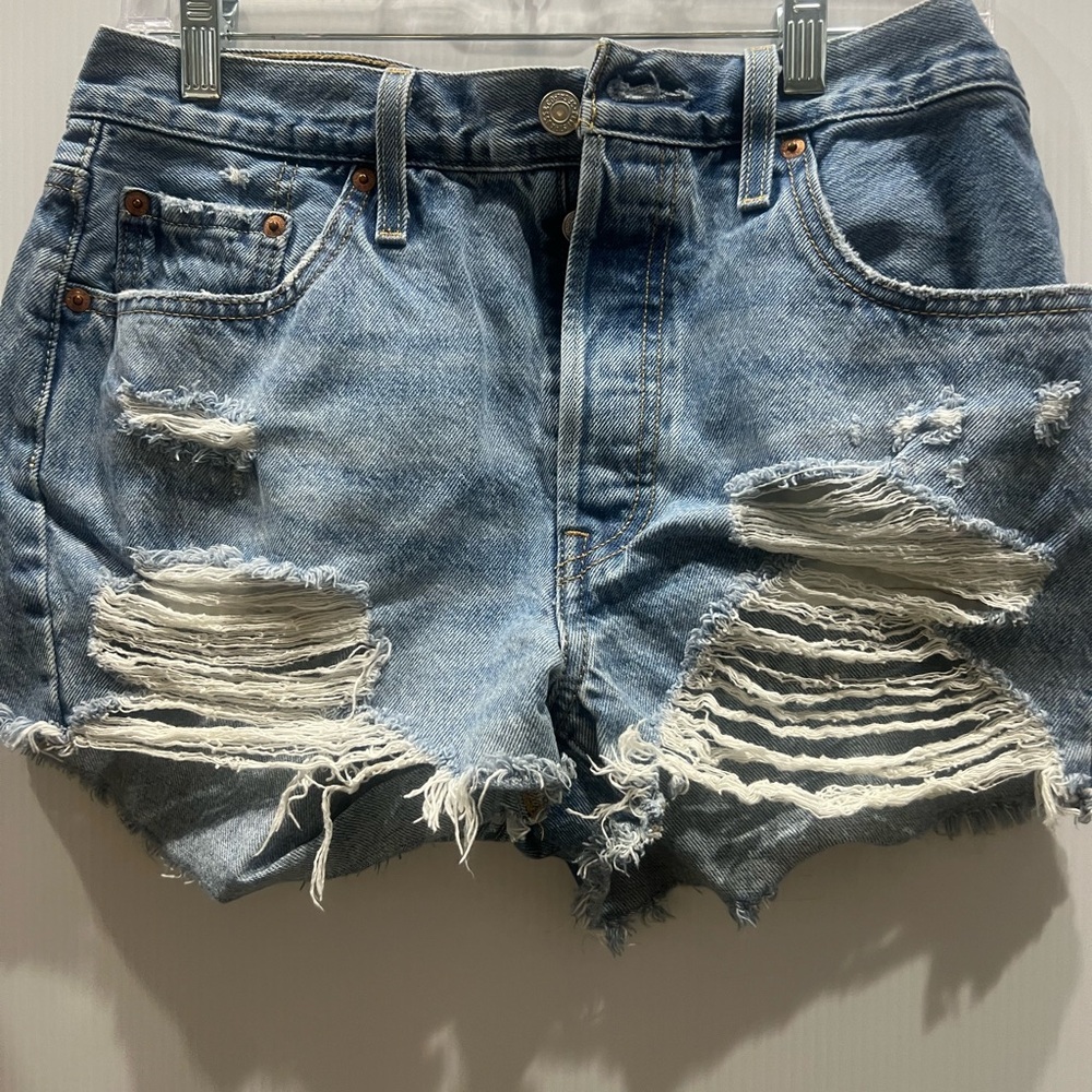Levi’s button fly 501 cutoffs Distressed Denim Women Shorts